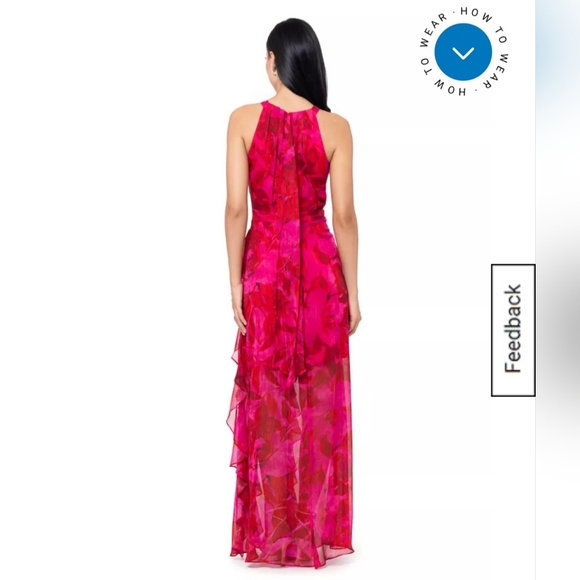 Betsy & Adam Fuchsia Asymmetrical Dress - Picture 2 of 9